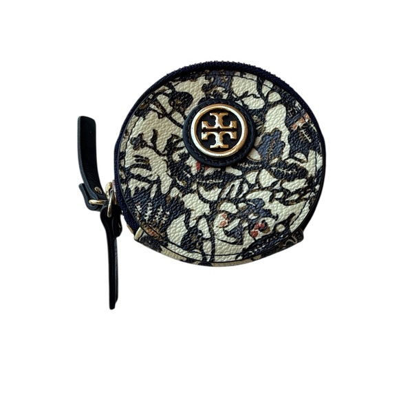 Tory Burch Handbags - Tory Burch Women Flower Motif Coin Case Round Limited Edition (Hard to Find)